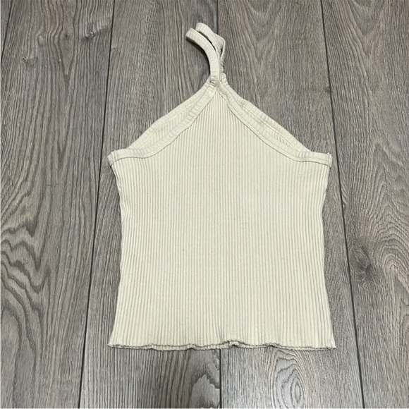 Anthropologie T.La Ribbed Halter Tank Asymmetrical Size Large - Picture 4 of 8